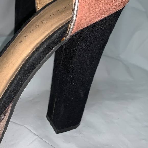 LAUREN Conrad WMS Gray, Pink and Black Peep Toe Heel with front strap Size 8.5M - Picture 7 of 10